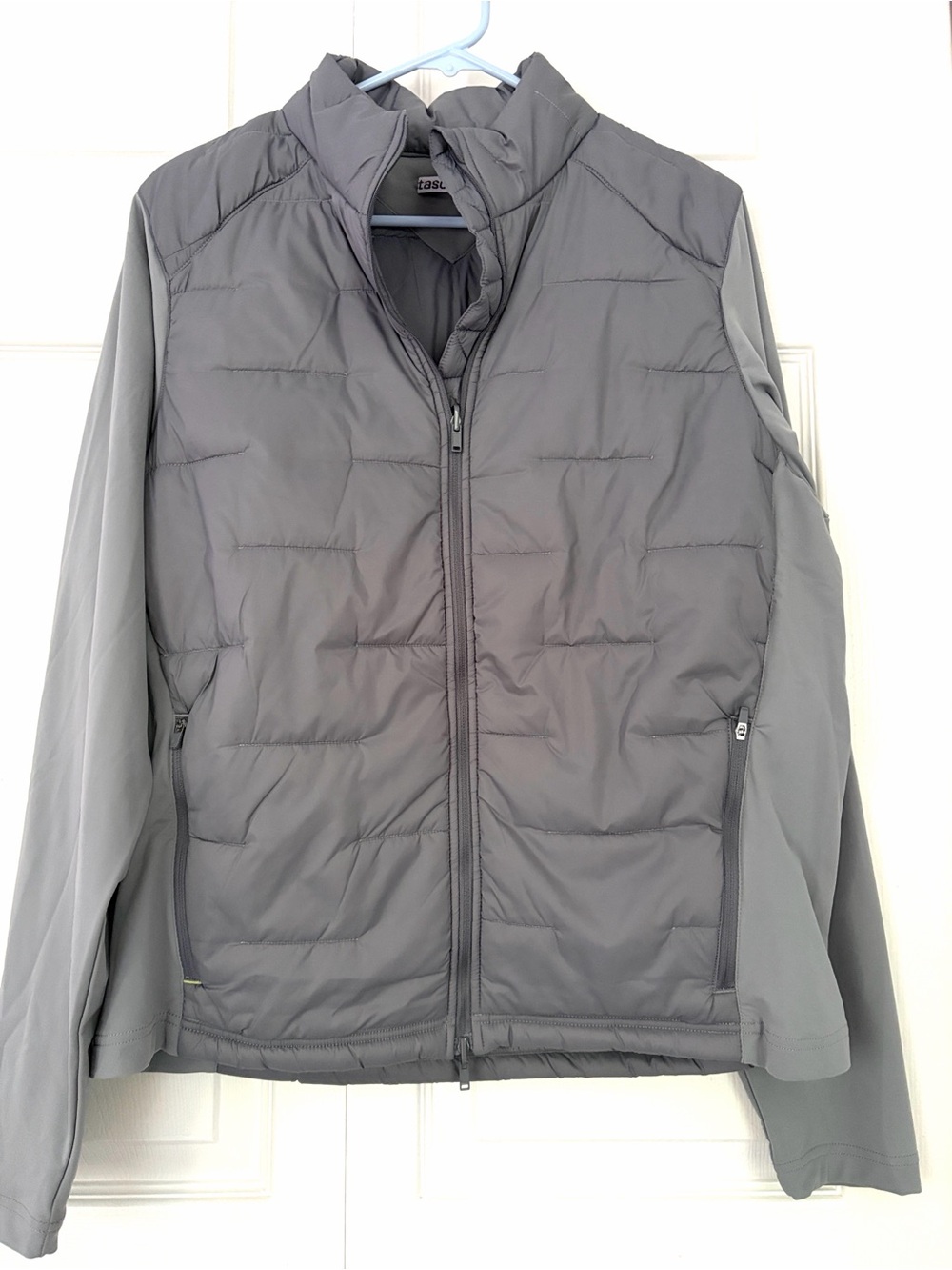 Tasc Windermere Hybrid Jacket Golf Men's Gray Quilted Thermal Puffer Full Zip XL